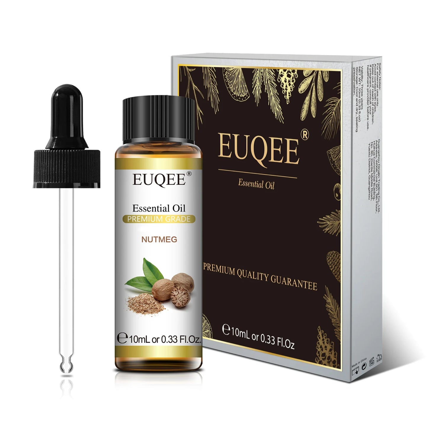 EUQEE-Huile essentielle naturelle pure, Lavande Jasmin Eucalyptus vanille parfum 10ml