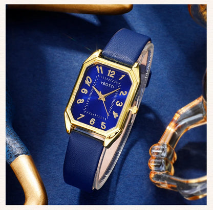 Mode de luxe Carré Femmes Montres Marque Dames Quartz Montre