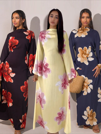 Abaya Robe de soirée imprimée Jalabiya dubaï Caftan