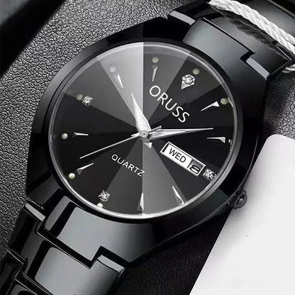 ORUSS-Montre de couple étanche pour hommes et femmes, quartz