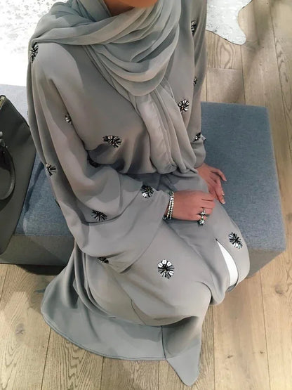 Robe longue à lacets pour femmes, vêtements turcs, Abaya ouverte