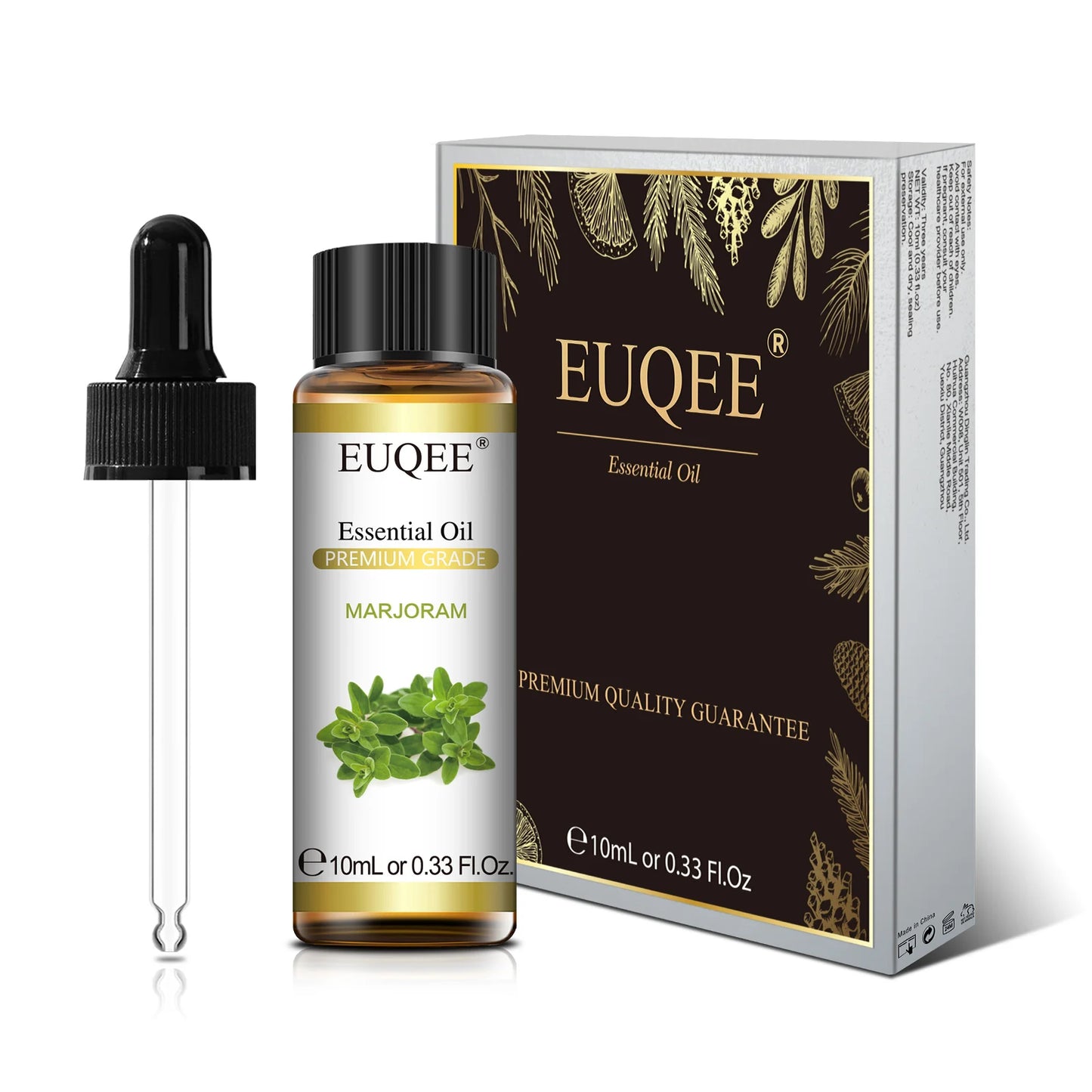 EUQEE-Huile essentielle naturelle pure, Lavande Jasmin Eucalyptus vanille parfum 10ml