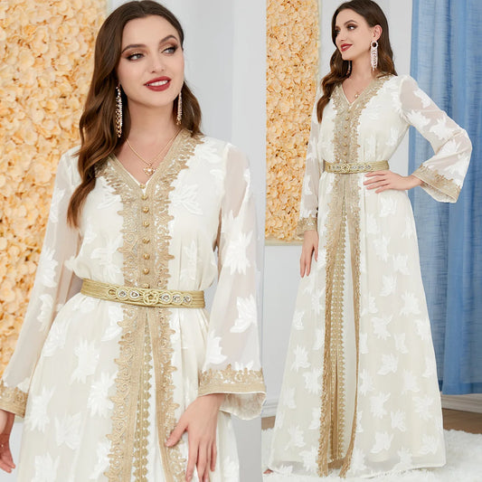 Abaya Dubai-Robe de luxe pour femmes, Caftan Marocain Maxi