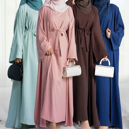Ensemble de luxe pour femmes, Abaya ouverte, Kaftan, Dubaï, Turquie