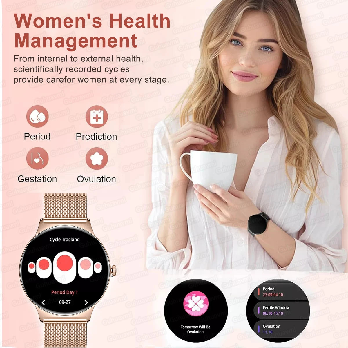 2025 nouvelle montre intelligente pour les femmes cadeau 1.43 pouces