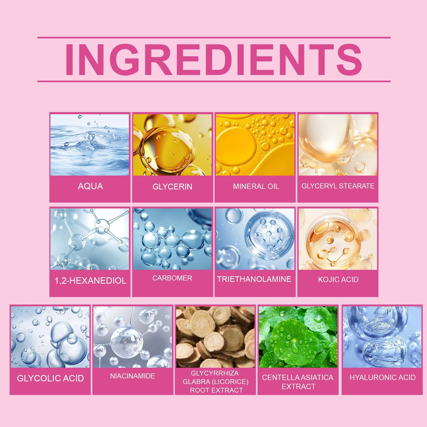 La crème hydratante à l'acide kojique hydrate la peau, pour le visage 50g