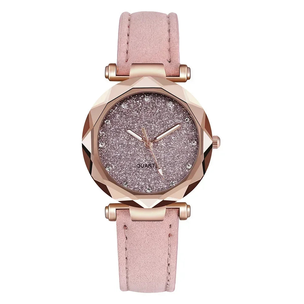 Montre-bracelet ciel étoilé avec biscuits pour femme