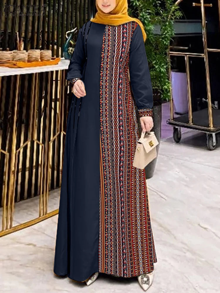 ZANZEA-Robe Maxi à Manches