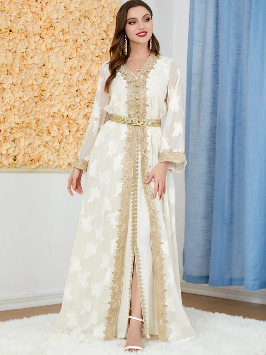 Abaya Dubai-Robe de luxe pour femmes, Caftan Marocain Maxi