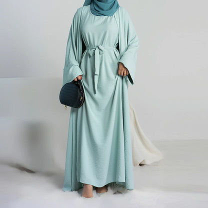Ensemble de luxe pour femmes, Abaya ouverte, Kaftan, Dubaï, Turquie