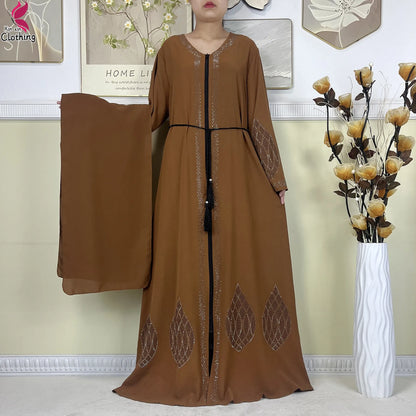 Nouveau Abayas pour femmes Robe à manches longues dubaï
