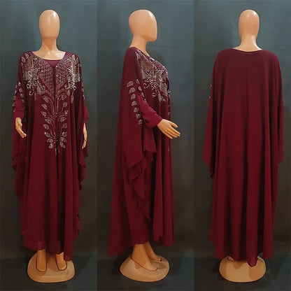 Abayas de Luxe en Mousseline de Soie pour Femme, Boubou, Caftan Marocain, Djellaba