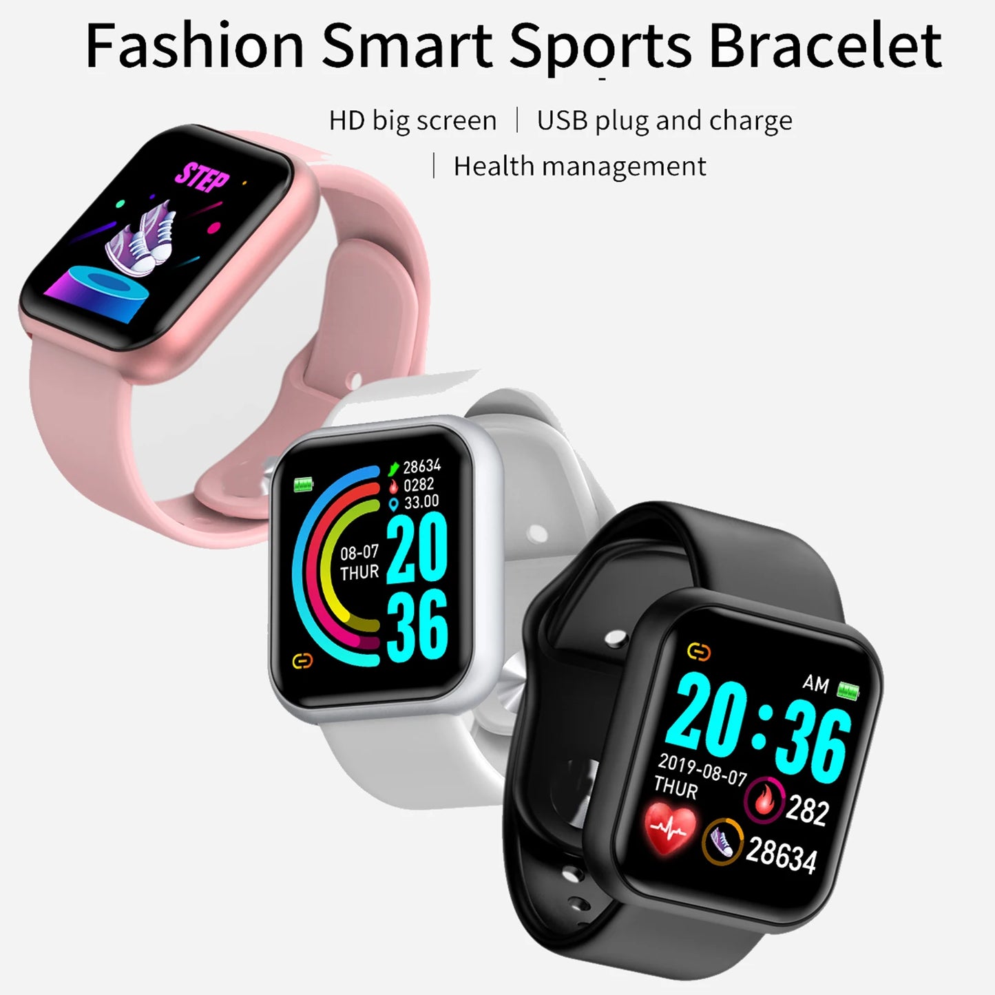Montre-bracelet connectée pour hommes et femmes,