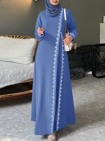 ZANZEA Robe en dentelle à manches longues pour femmes,