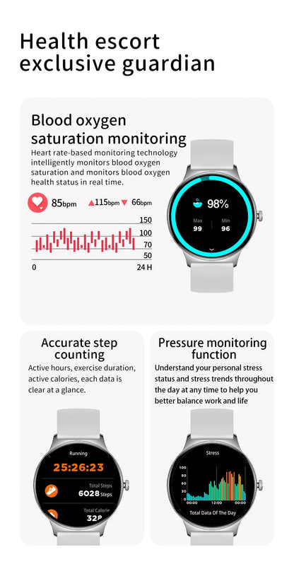 2025 nouvelle montre intelligente pour les femmes cadeau 1.43 pouces