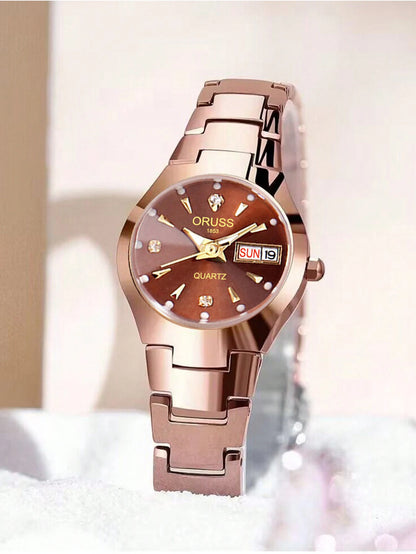 ORUSS-Montre de couple étanche pour hommes et femmes, quartz