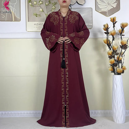 Nouveau Abayas pour femmes Robe à manches longues dubaï