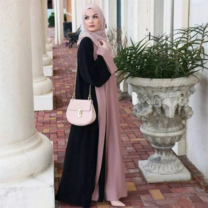Abaya dubaï luxe épissage faux deux pièces caftan Marocain