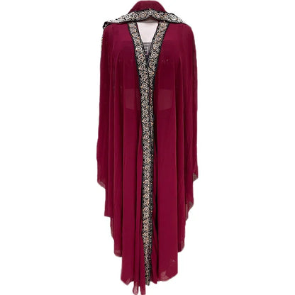 Abaya marocain caftan dubaï robe Maxi à capuche manches chauve-souris