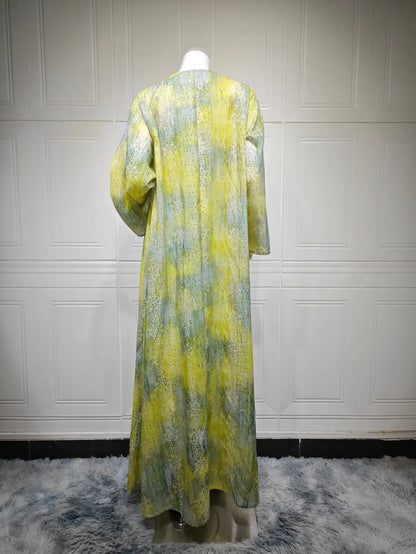 Abayas de luxe de Dubaï, Djellaba de l'Aïd, Robe longue pour femmes  à sequins