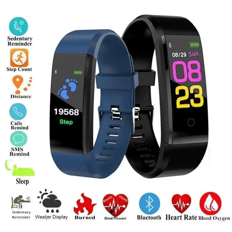 115plus Bluetooth 4.0 Bracelet de Sport Intelligent Smartwatch pour iOS Android Sport Fitness