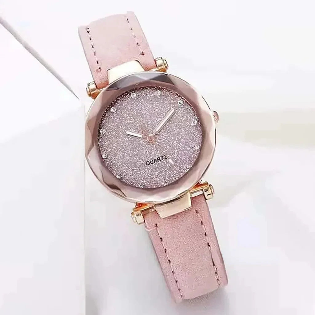 Montre-bracelet ciel étoilé avec biscuits pour femme