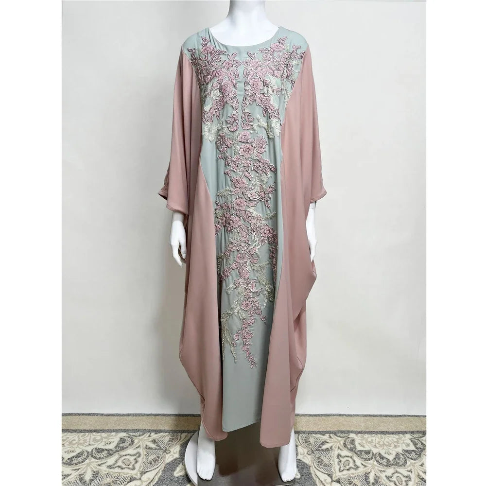 Caftan marocain avec manches chauve-souris, Djellaba de Dubaï