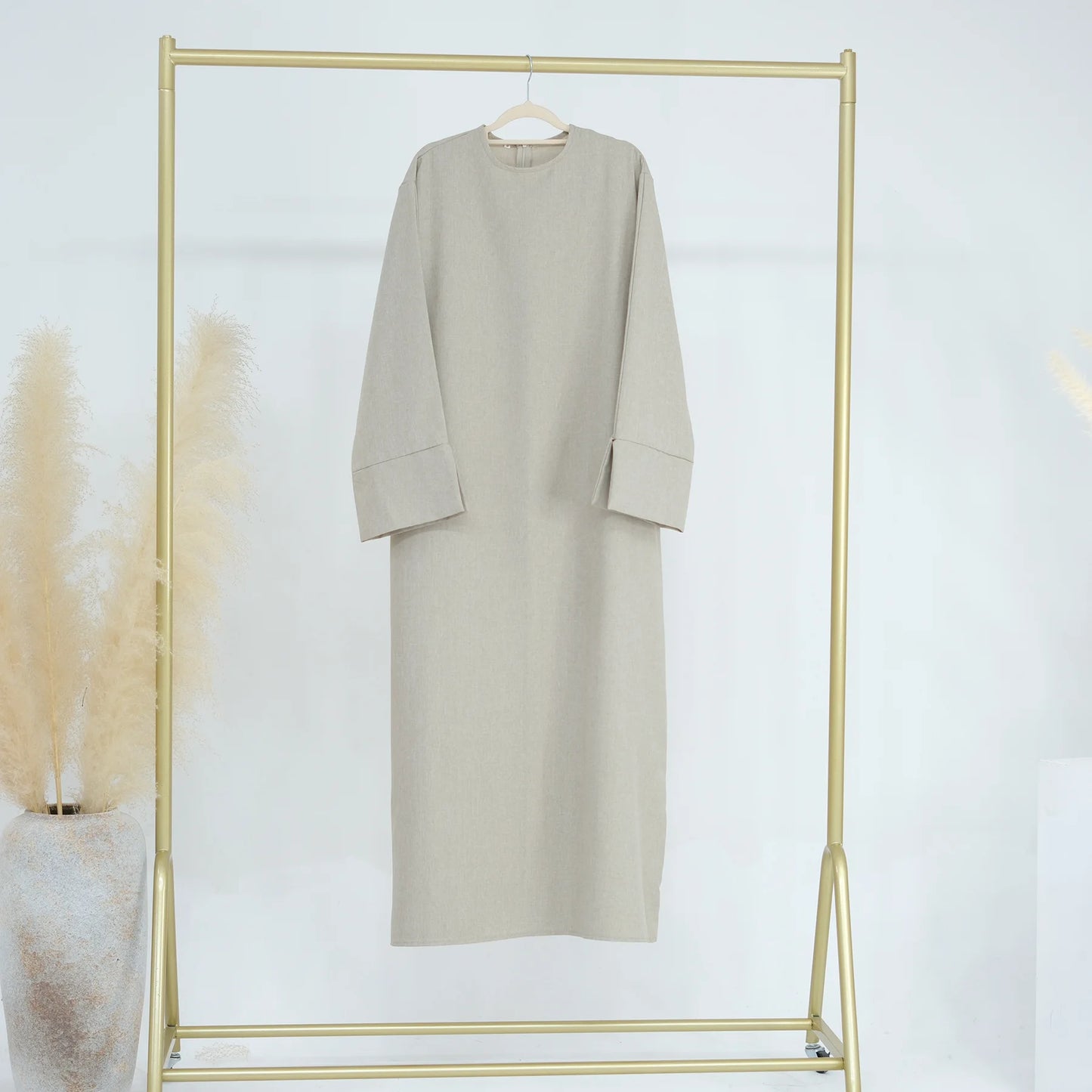 Abaya en lin décontracté pour filles, kebaya, kaftan, Turquie