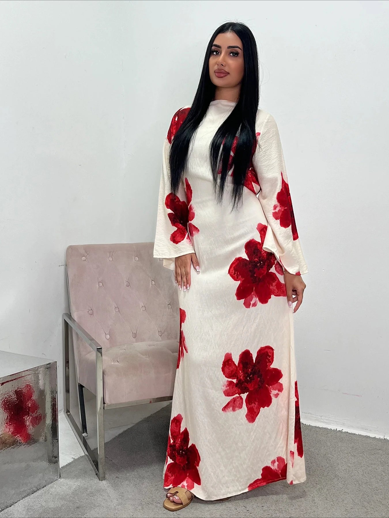 Abaya Robe de soirée imprimée Jalabiya dubaï Caftan