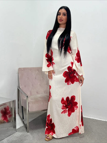 Abaya Robe de soirée imprimée Jalabiya dubaï Caftan