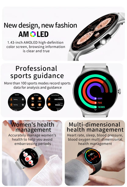 2025 nouvelle montre intelligente pour les femmes cadeau 1.43 pouces