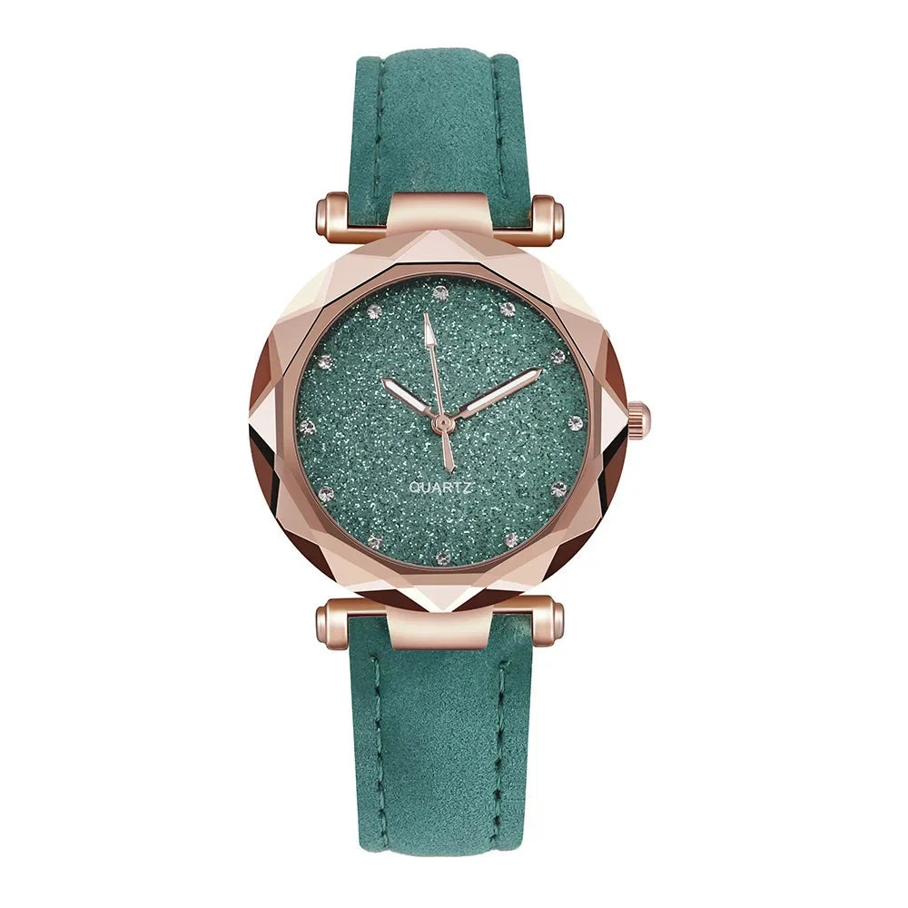 Montre-bracelet ciel étoilé avec biscuits pour femme