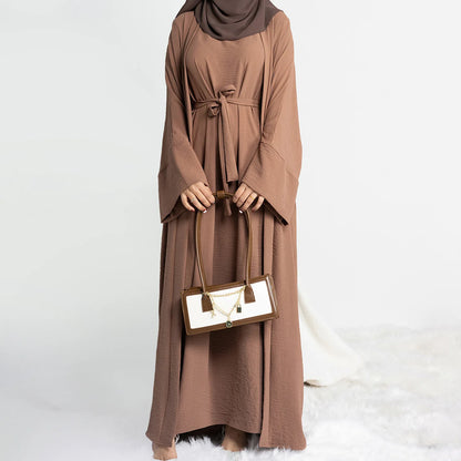 Ensemble de luxe pour femmes, Abaya ouverte, Kaftan, Dubaï, Turquie