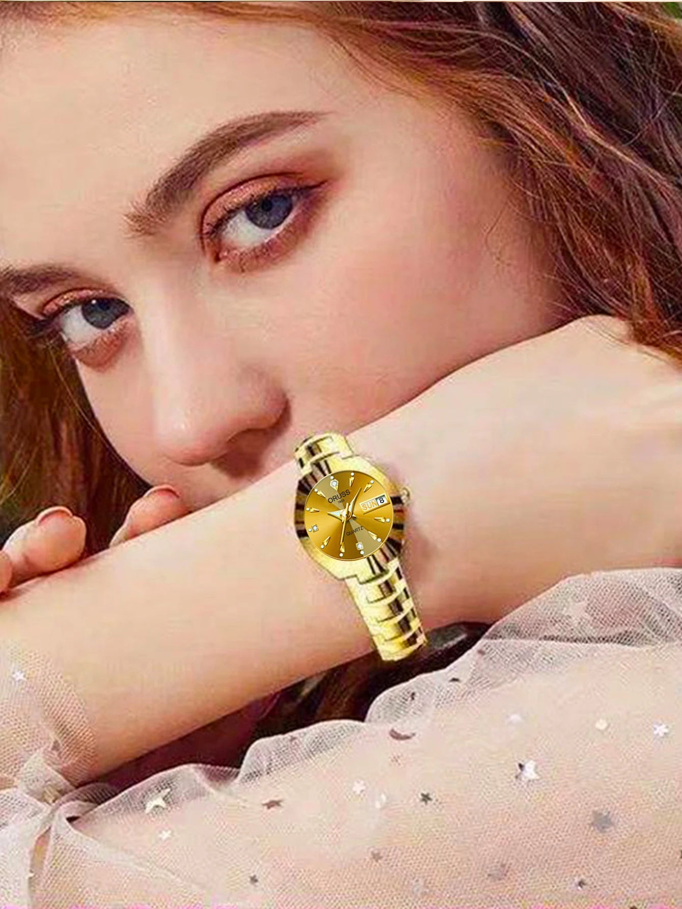 ORUSS-Montre de couple étanche pour hommes et femmes, quartz