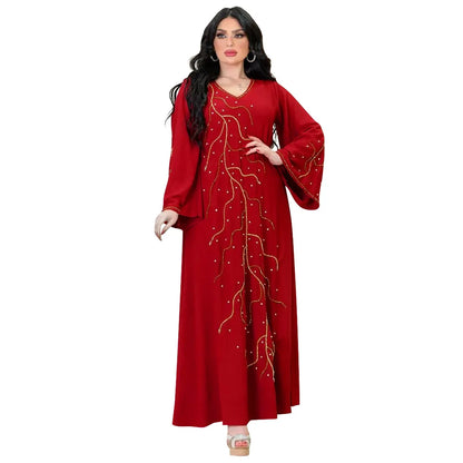 Caftan de soirée longue pour femmes, tenue élégante Dubaï, Turquie