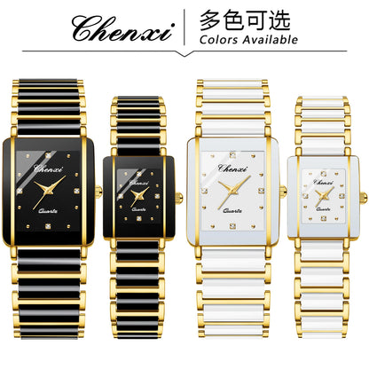 CHENXI 104A Top marque de luxe Couple montre hommes et femmes Imitation bracelet en céramique exquise Date montres relojes para damas