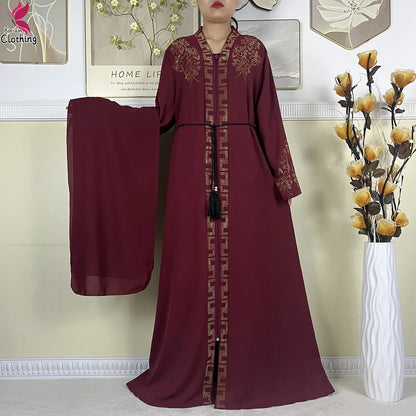 Nouveau Abayas pour femmes Robe à manches longues dubaï