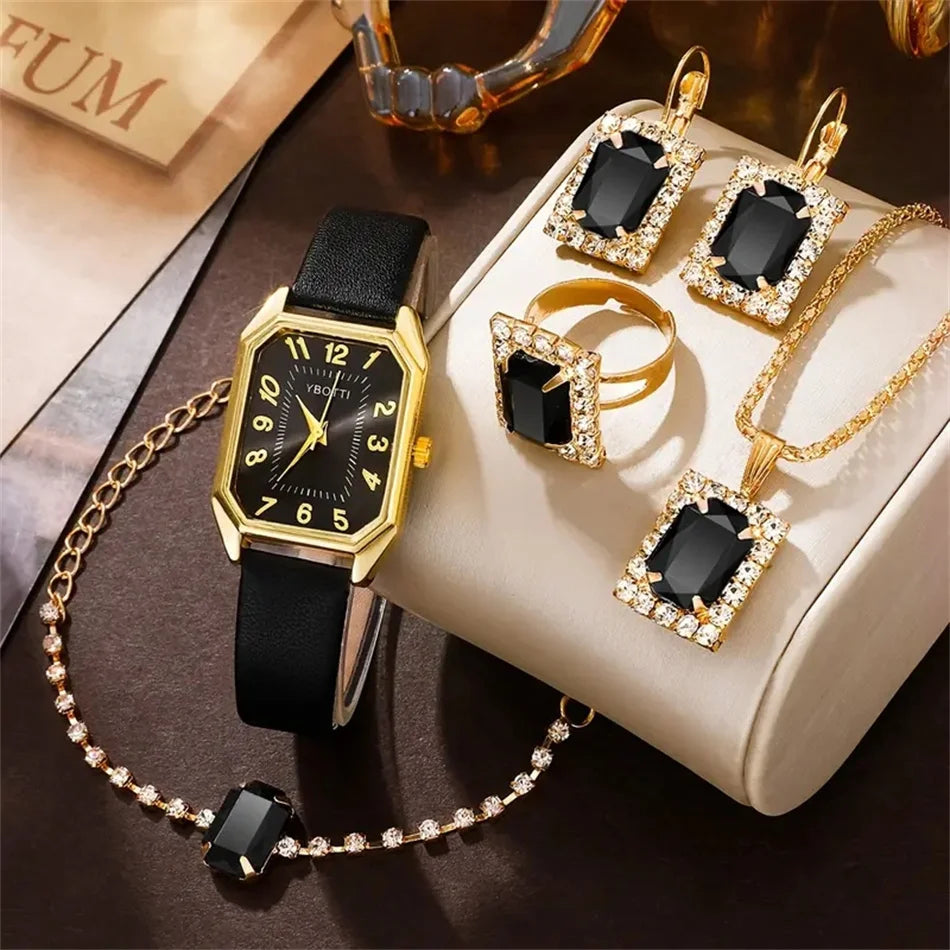 Mode de luxe Carré Femmes Montres Marque Dames Quartz Montre