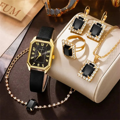 Mode de luxe Carré Femmes Montres Marque Dames Quartz Montre