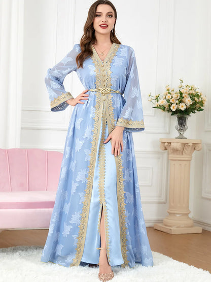 Abaya Dubai-Robe de luxe pour femmes, Caftan Marocain Maxi