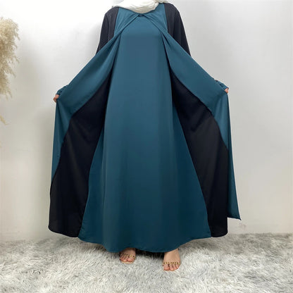 Abaya dubaï luxe épissage faux deux pièces caftan Marocain