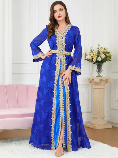 Abaya Dubai-Robe de luxe pour femmes, Caftan Marocain Maxi