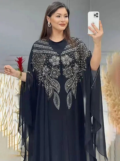 Abayas de Luxe en Mousseline de Soie pour Femme, Boubou, Caftan Marocain, Djellaba
