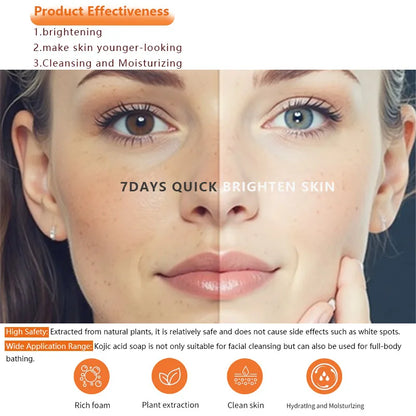 Savon à l'acide kojique pour le bain du visage et du corps pour les femmes