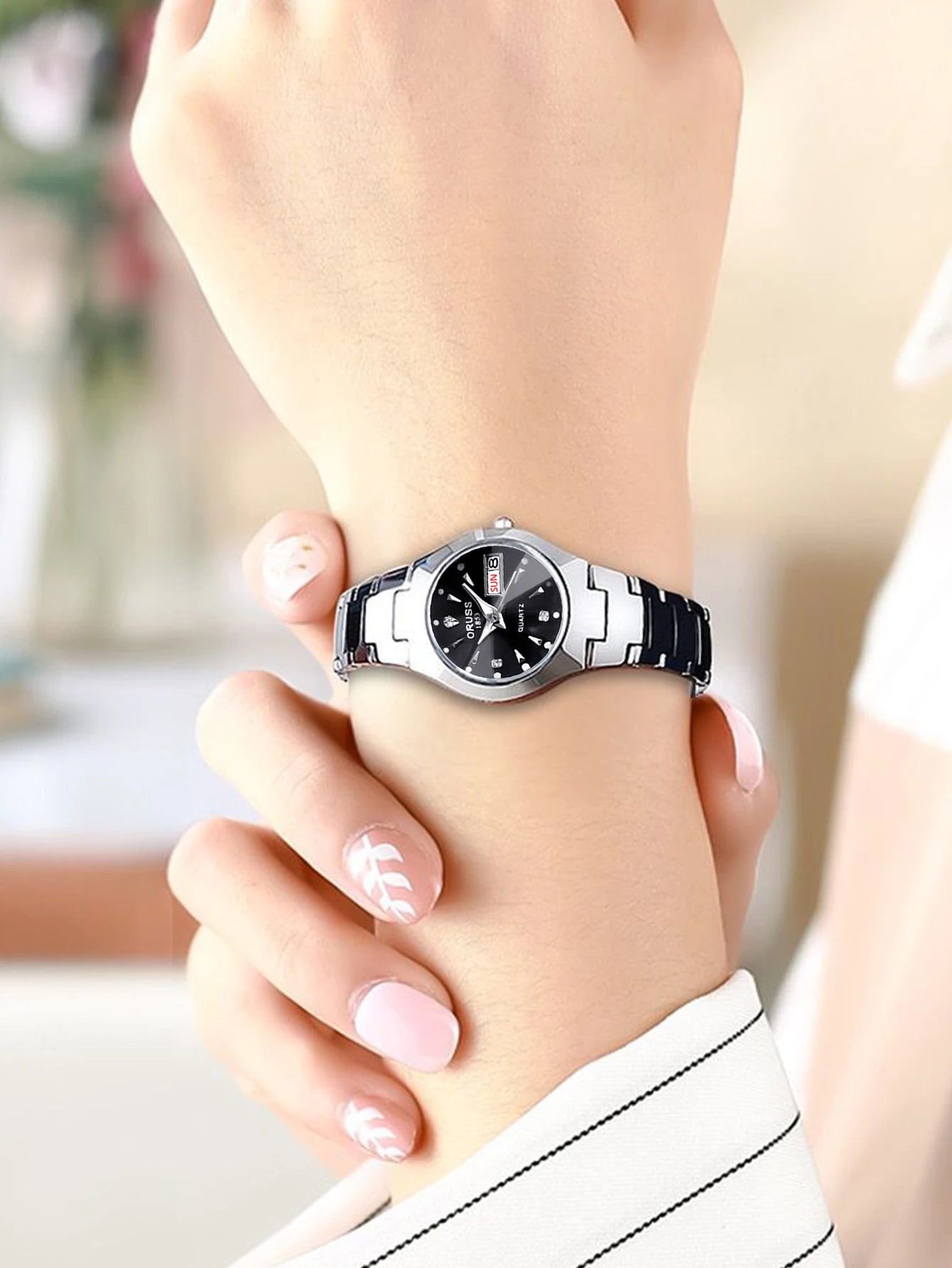 ORUSS-Montre de couple étanche pour hommes et femmes, quartz