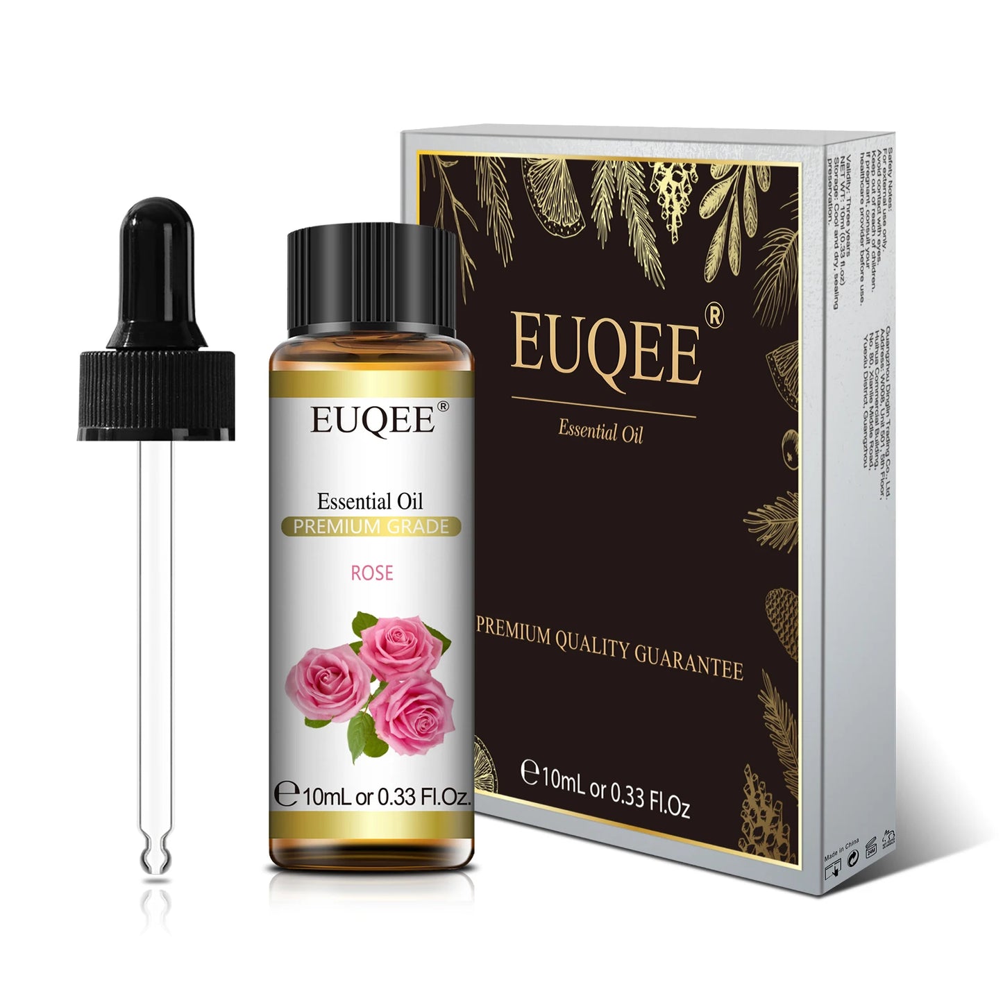 EUQEE-Huile essentielle naturelle pure, Lavande Jasmin Eucalyptus vanille parfum 10ml