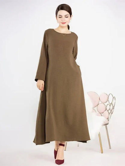 Robe de prière musulmane en lin pour femmes