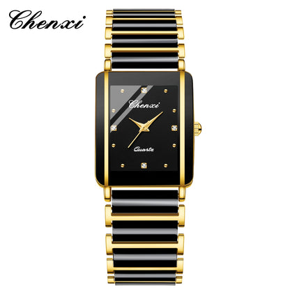 CHENXI 104A Top marque de luxe Couple montre hommes et femmes Imitation bracelet en céramique exquise Date montres relojes para damas