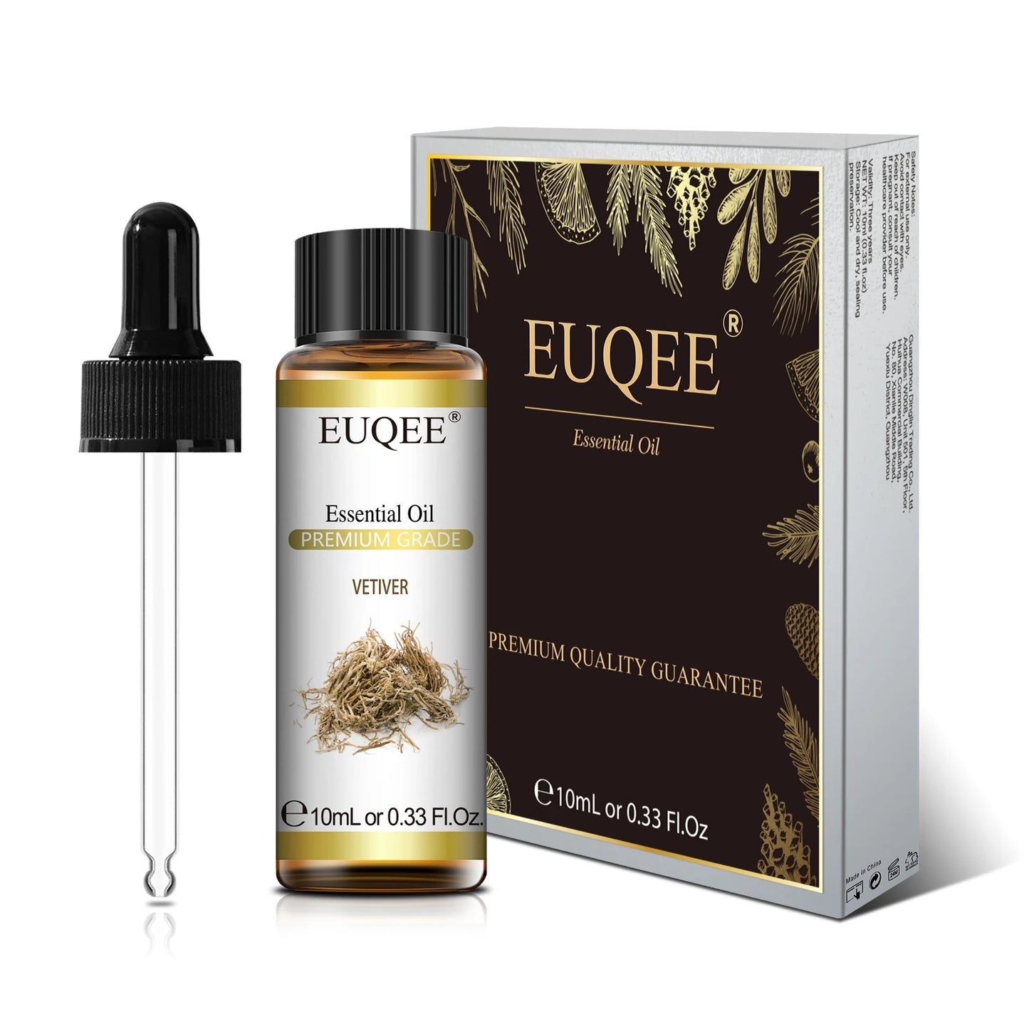 EUQEE-Huile essentielle naturelle pure, Lavande Jasmin Eucalyptus vanille parfum 10ml