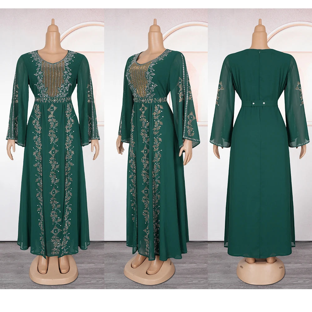 Abayas pour femmes dubaï luxe 2025 Robe de mode africaine Caftan Marocain